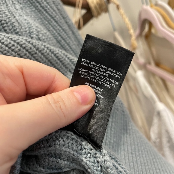 TNA green ribbed knit sweater sz3 - Picture 4 of 5